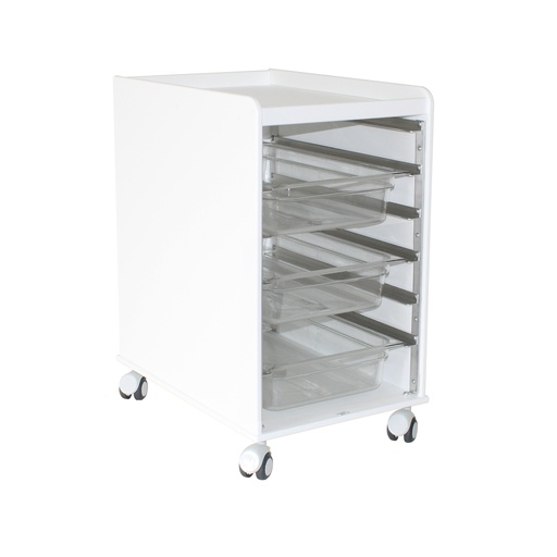 [54097] LabFlow Hood Cart with 4" Polycarb Trays