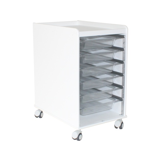 [54098] LabFlow Hood Cart with 2.5" Polycarb Trays