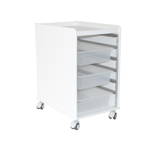 [54100] LabFlow Hood Cart with 4" Polypro Trays