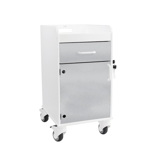 [53549] Bedside Cart, Silver Metallic
