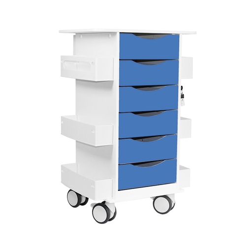[53468] Core 6D Cart with Global Blue Drawers