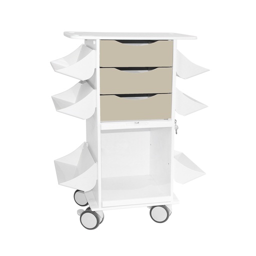 [53491] Core CL Cart with Almond Beige Drawers