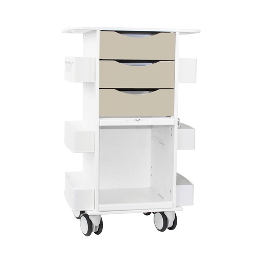 [53371] Core DX Cart with Sliding Door, Almond Beige