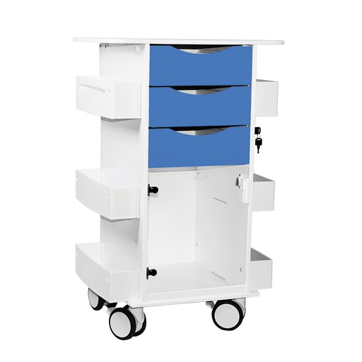 [53522] Core DX Cart with Hinged Door, Global Blue